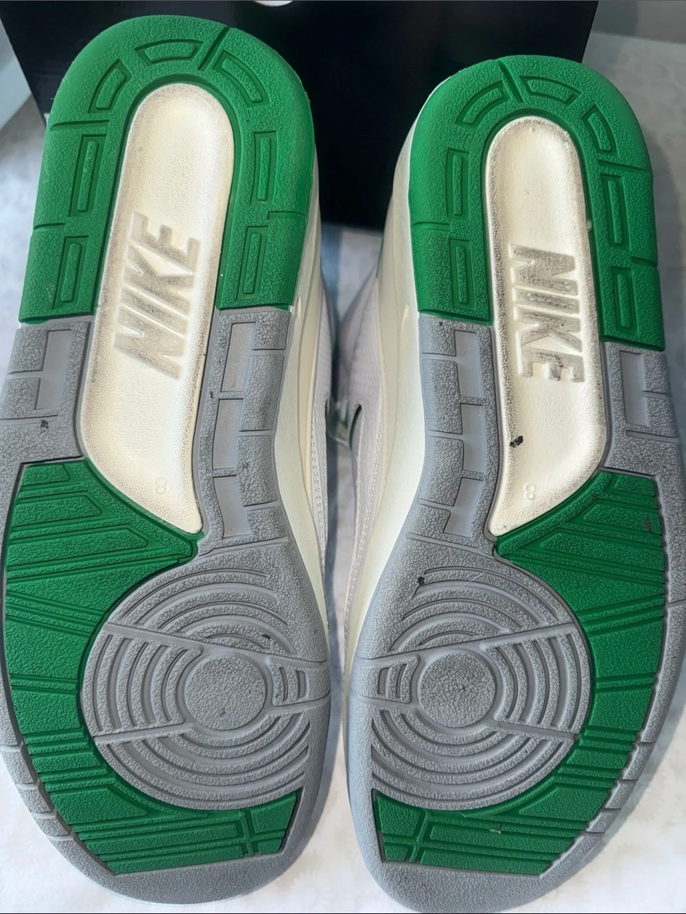 Jordan 2 Retro White Green High-Top Sneakers